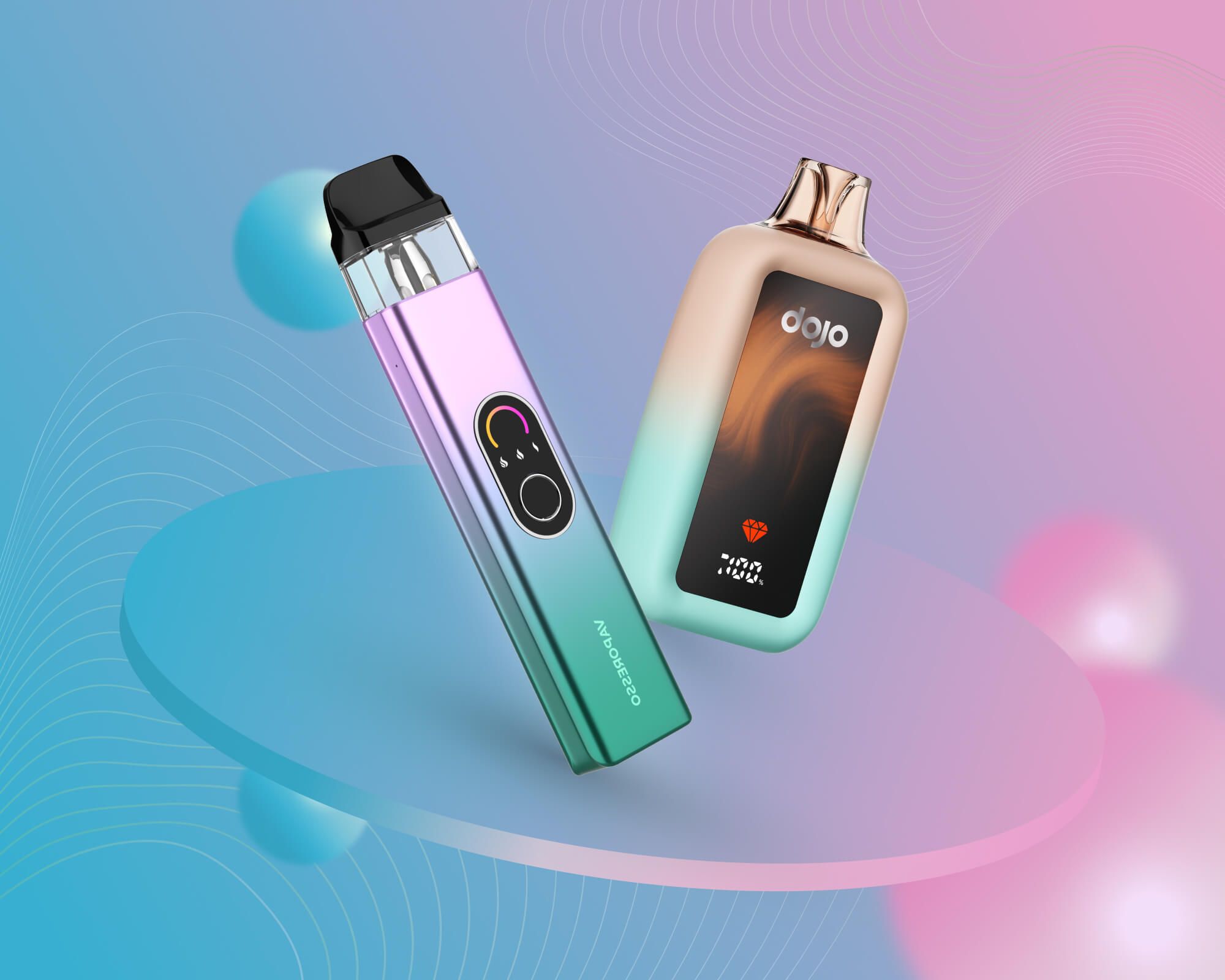 Бигборд на два ярких бренда: Vaporesso и dojo